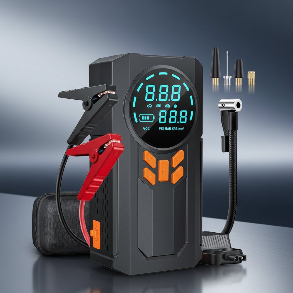 Jump Starter with Air Compressor, 5000A 160PSI Battery Jumper Starter Portable